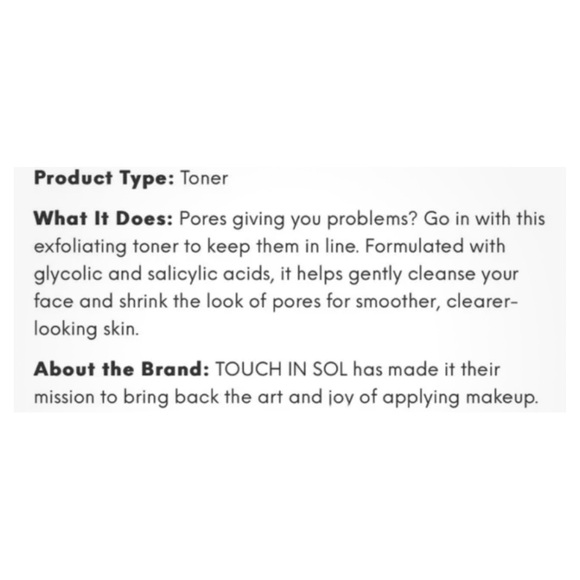 ▪️ 5/$25 TOUCH IN SOL No Poreblem Toner - 1.01 oz NEW, FOIL SEALED - Picture 7 of 8